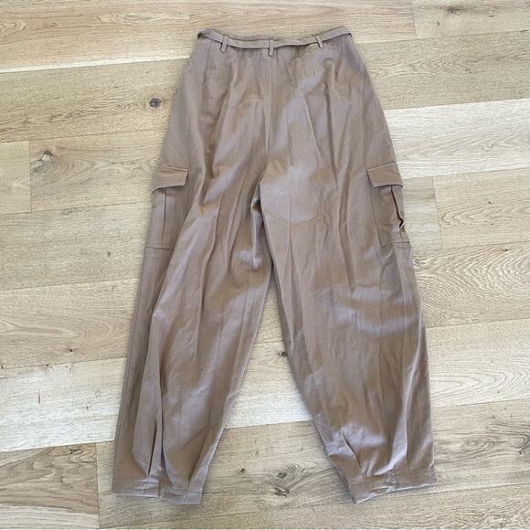 Pretty Little Thing Cargo Tie Waist Joggers in Tan - Picture 5 of 5